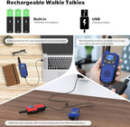 Walkie Talkies for Adults- WokTok Long Range Two Way Radio for Camping Hiking Hand Held Hiking Accessories Camping Gear Xmas Birthday Gift for Kids,SOS Siren,NOAA Weather Alert,2 Radios