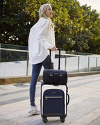 LOVEVOOK Carry On Luggage 22x14x9 Airline Approved, 20 Inch Softside Suitcases with Wheels, Lightweight Spinner Carry on Suitcase with TSA Lock, Water-Resistant Large Capacity Luggage for Travel