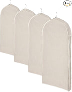 Whitmor Zippered Garment Bag Natural Linen,Large,(Pack of 4)