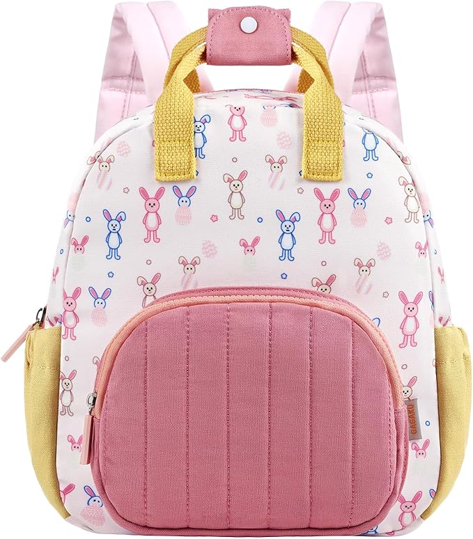 GAGAKU Toddler Backpack for Girls 2-4 years Kids Backpacks Cartoon Breathable Comfortable Preschool Mini Backpack for School Travel - Rabbit