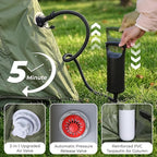 VINGLI Inflatable Camping Tent, All-Weather Inflatable Hot Tents with Stove Jack, Blow Up Tent for Camping with Mesh Doors & Windows, Inflatable Air Tents for Camping Adult