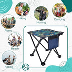 6 Pack Camping Stool, 13 inch Portable Folding Stool with Carry Bag Collapsible Camping Chair 400 Lbs Compact Stool Seat for Camping Fishing Hiking Gardening Walking Travelling Outdoor Activities