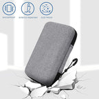 Solar Power Bank Carrying Case - Portable Hard Travel Storage Box for Solar Chargers, Compatible with Rasbes 38800mAh, Durecopow 20000mAh (Silver)