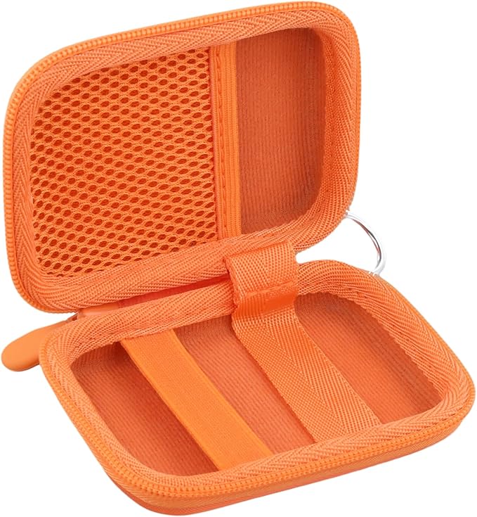 khanka for Anker Nano Magsafe Power Bank Ultra-Slim 5,000Mah & Maggo Power Bank 10K Case,Compatible with Anker A1667/A1665/A1664 Slim Magnetic Charger, Protective Carrying Case Only (Orange)