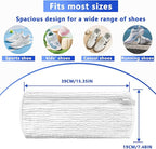 2Pcs Reusable Shoe Washing Machine Bag for Washer and Dryer:Free Up Hands, Prevent Deformation,shoe bag with Zipper Protection Design, Use for all Shoes,Sports Shoes (White)