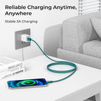 Basesailor for iPhone 17 16 Pro Max Charger Cord,USB to USB C Cable,Type C Charging Power Cord for Apple 17e 15 iPad 10 Air 4 5,Samsung Galaxy S26 S25 S24 S23,Green,2Pack 10FT(3M)