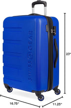 SwissGear 7366 Signature Hardside Expandable Luggage with Spinner Wheels, TSA Lock, Cobalt, Checked-Medium 23-Inch