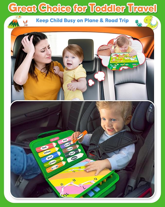 Gojmzo Busy Board Montessori Toys for Toddler Year Old Boy Girl Birthday Gifts, Busy Book Sensory Toys for Toddlers, Learning Educational Toddler Travel Activities