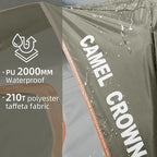 CAMEL CROWN Tents for Camping 4/8 Person Waterproof Tent Quick Setup Folding Outdoor Backpacking Tents Family Hiking