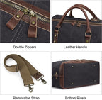 S-ZONE Duffle Bag for Travel Canvas Duffel Bag Carry on Weekender Bag for Men