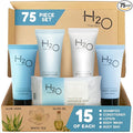H2O Therapy Hotel Soaps & Toiletries Bulk Set | 1-Shoppe Amenities Kit | 0.85oz Shampoo & Conditioner, Body Wash, Lotion, 1oz Bar Soap | Travel Size | 75 Pieces