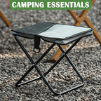 Camping Stool Pocket Chair, Lightweight Portable Stool with Shoulder Strap, Capacity 220lbs for Adults Outdoor Hiking Fishing Travel-Medium Grey