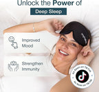 MyHalos® Sleep Mask – 3D Blackout Eye Mask for Women & Men, Side Sleepers, Zero Pressure Memory Foam Eyelash Friendly, Breathable,Award-Winning Sleep Aid for Travel (Black, 1 Count (Pack of 2))