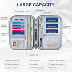 Family Passport Holder for Travel with RFID Blocking, Traveling Essentials Organizer Pouch Bag, Light Passport Wallet for Travel Must Haves Accessories for Women Men