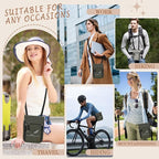 Passport Holder for Travel, Neck Pouch Travel Wallet With RFID Blocking, Waterproof Lightweight Passport Wallet for Women and Men (Army Green)
