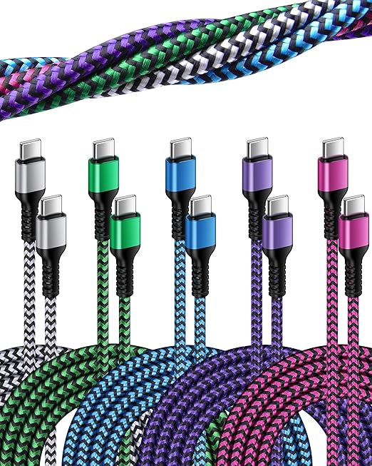 C to C Cable for iPhone 17e 17 Air/17Pro/16e/16 Pro/16 Pro Max/16 Plus/15 Pro Max/15Pro/Plus, USB C to USBC Cord Auto Car Cargador Wire Samsung Charger Fast Charging, Android Phone Cable-6FT