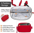 Mini Belt Bag for Women, RFID Small Fanny Pack, Womens Fashion Waist Packs with Extender Strap, Crossbody Bum Bags