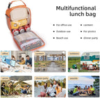 Lovoeo Lunch box Lunch bag for men women Insulated Lunchbox Lunch bags for Work Picnic Travel (Orange)