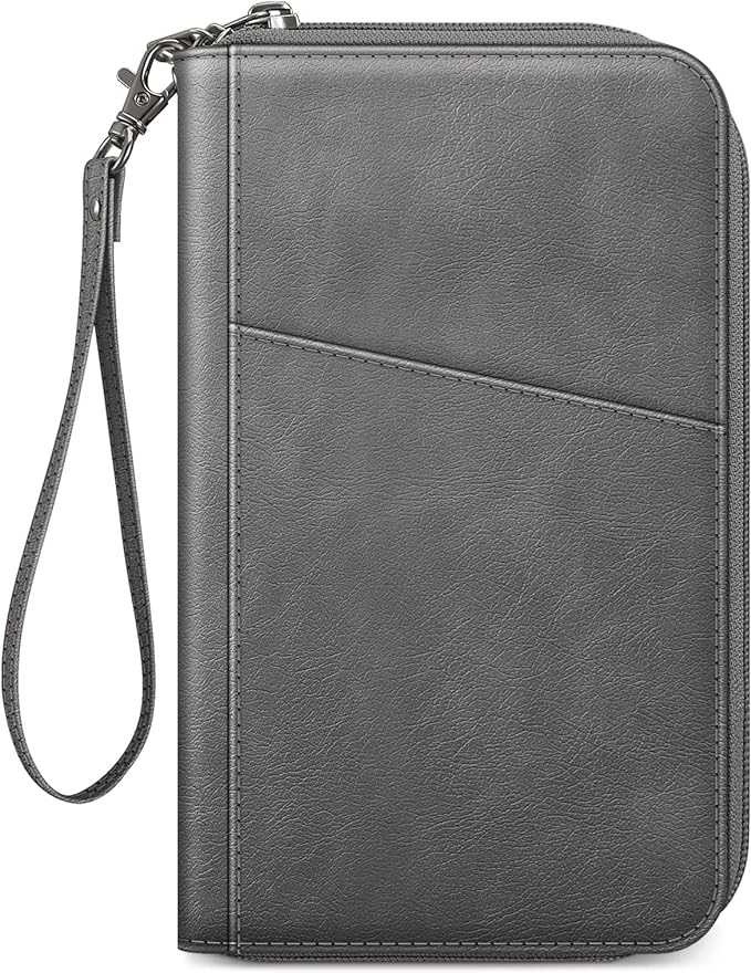 Fintie Family Passport Holder Wallet, RFID Blocking Travel Document Organizer Clutch Bag Credit Cards Case Cover for Women Men