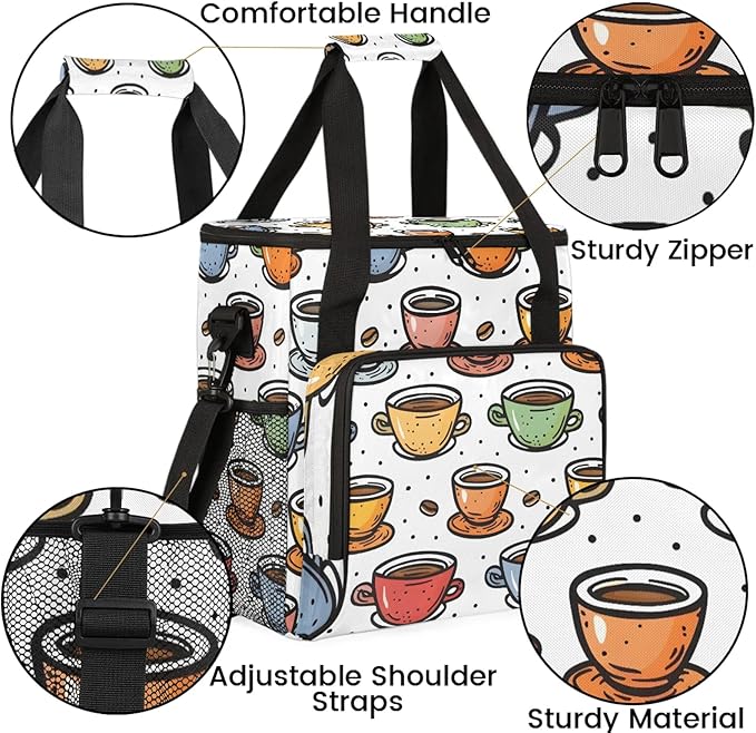 Travel Coffee Maker Carrying Bag Compatible with Keurig K-Mini or K-Mini Plus, Single Serve Coffee Maker Portable Storage Bag with Shoulder Strap(Bag Only)