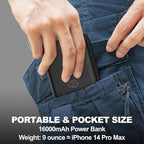 7.4V 16000mAh Battery Pack for Heated Vest with DC USB-C Ports, Portable Rechargeable Power Bank with Digital Display, Heated Vest Battery Pack for ORORO Venustas Heated Vest, Jacket, Pants