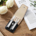 Manicure Kit 6 in 1 Nail Clipper Set Premium Stainless Steel Fingernail & Toenail Clippers, Portable Manicure & Pedicure Care Tools Travel Grooming Kits Gifts for Men Women Parents, With PU Case