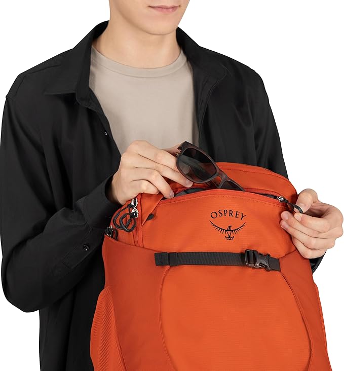 Osprey Proxima 30L Campus Laptop Backpack - Organized Everyday Pack with Tech Storage, Bottle Pockets, and Comfortable Carry - Perfect for College, Commute, and Travel, Kazuma Print/Toffee Orange