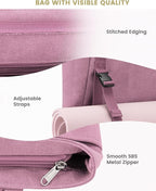 Gonex Yoga Mat Bag, Yoga Gym Bag Tote Bag with Multi Pockets For Women Men, Canvas Yoga Mat Carrier Take in Out Mat Easily For Pilates Travel Workout Office