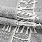 YSYJ 24 Pack Turkish Beach Towel 36"x71" Beach Towels Oversized Bath Towels Sand Free Quick Dry Turkish Towel Bulk Extra Large Pool Blanket Grey