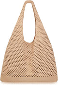 COOKOOKY Crochet Beach Tote bag Summer Beach Bag for Women Aesthetic Mesh Tote Bag Hippie Bag Knit Bag