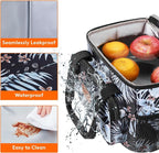 Lifewit Medium Lunch Bag, Insulated Lunch Box, Soft Cooler Cooling Tote for Adult Men Women, Flower 12-Can (9L)