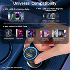 Car Charger USB C 3-Pack, Ancekoy 38W Dual Port PD + QC 3.0 Car Charger Adapter Fast Charging Cigarette Lighter Adapter for iPhone 16 15 14 13 12 11 Pro Max, Samsung, Tablet