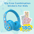 MIDOLA Kids Bluetooth Headphones 68H Play Time,Volume Limit 85/94dB, Foldable Lightweight Wireless Over-Ear Headphone for Kid Toddler Child Pad Tablet,Headsets with Built-in Mic Blue