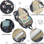CAMTOP Preschool Backpack for Kids Boys Soccer Backpack Toddler Kindergarten School Bookbags for Age 3-8