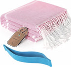 Genovega Turkish Beach Pool Towels Sand Free Packable Foldable XLarge Absorbent Quick Dry Summer Thing Items Yoga Blanket Mat Waterpark Gadgets No Cloud Repellent Anti Resistant Repels Sandfree
