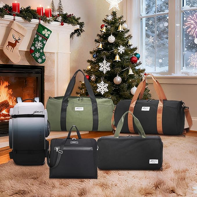 Gym Bags for Men with Side Pocket, 38L Sports Gym Duffle Bag with Wet Pocket&Shoe Compartment, Large Waterproof Sport Duffel Bags for Travel, Sports, Fitness&Workout(Black/Brown)