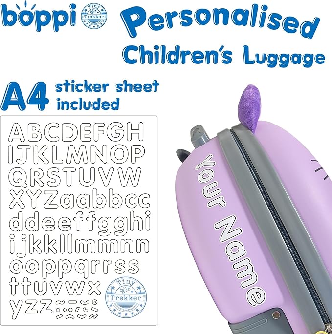 boppi - Children's Suitcase - Tiny Trekker Children's Trolley Suitcase - Boys & Girls Suitcase - Suitable as Cabin Luggage - 17 L