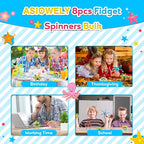 Transformable Fidget Spinner Toys for Kids and Adults,8 Pcs Sensory Toy for Boys Girl ADHD Stress Relief Toys,Fingertip Gyros Travel Toy Party Favors for Teens Birthdays Gifts Easter Present
