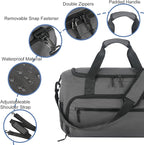 Gym Bag for Men Women, Sport Duffle Bag with Wet Pocket & Shoes Compartment, Water Resistant Overnight Weekender Bag Duffel Bag