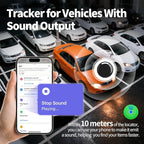 Mini Portable GPS Tracker for Vehicles, Global Tracking, Undetectable GPS Car Tracker, No Monthly Fee/No SIM Card, Tracker Device for Kids, Dogs, Cars, Elderly, Compatible with iOS & Android