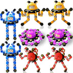 8Pcs Transformable Fidget Spinners for Kids Fidget Toys Teens Adults Sensory Toys with Autism ADHD Party Favors Travel Activities Easter Basket Stuffers Gifts for Kids Boys Girls A