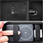 Case for Anker Magnetic Battery 10,000mAh Foldable Wireless Portable Charger, 633/622/621/321 5,000mAh Power Bank (MagGo) Holder, Storage for Baseus 6000mAh Cell Phone Power Delivery -Case Only-Black