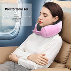Cirorld Neck Pillow for Traveling, Travel Pillows for Airplanes,100% Pure Memory Foam Travel Neck Pillow, Adjustable Flight Pillow, Portable Plane Accessories with Eye Mask, Earplugs, Carry Bag