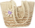 Trifabricy Beach Bags for Women, Summer Straw Bag, Woven Straw Beach Tote Bag Shoulder Handbags