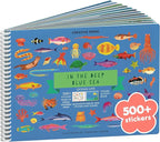 Ocean 500+ Kids Sticker Book by Cupkin Toddler Airplane Travel Activity Coloring and Sticker Book, Road Trip Essentials, 12 Coloring Pages 12 Scenes for Ages 2–8 Years