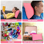 Kigley 12 Pack Mini Pillows for Daycare 9.1 x 13.8'' Small Travel Pillow Bulk Soft Breathable Cotton Pillow for Nap Travel Pet Neck Lumbar Purse Insert(Pink)