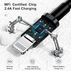 10ft iPhone Charger, [Apple Certified] Long Apple Charging Cord,10 Feet Original Lightning to USB Cable,10 Foot iPhone Charging Cable for iPhone 14 Pro Max/14/13 Pro/12 Mini/11/XS/XR/8/7/6S/5/SE,iPad