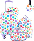 Travelers Club 5 Piece Kids' Luggage Set, Thumbprint Heart