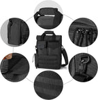 Tactical Briefcase,17.3 Inch Military Laptop Messenger Bag Shoulder Crossbody Bag Handbag for Men (17.3''Black)