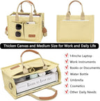 ZHMO Canvas Tote Bag for Women,Women's Bags Crossbody Bags Work Laptop Tote Bag Large Handbags Purse for Travel Nurse Teacher